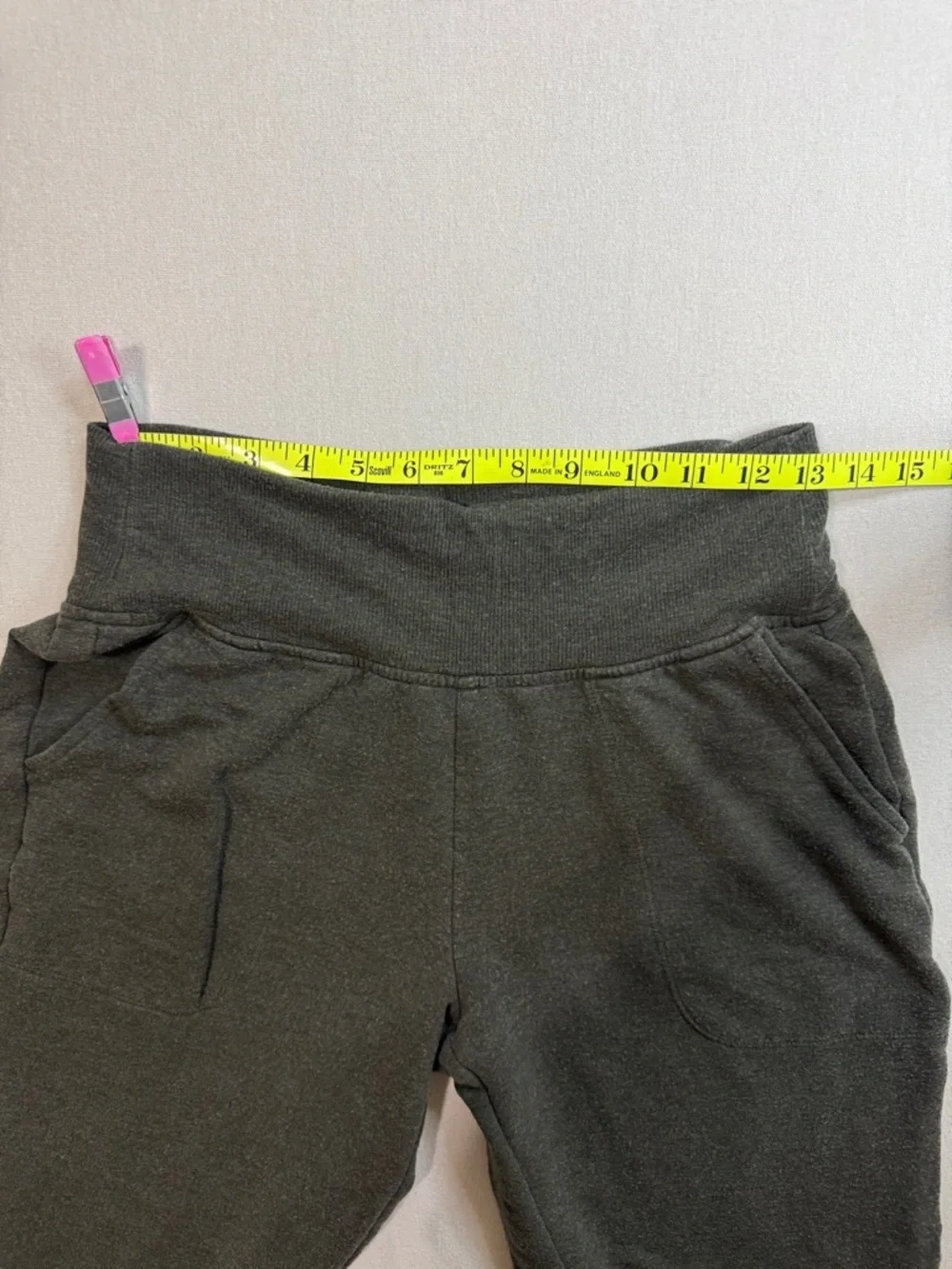 Athleta Olive Green Knit Joggers with Rib Cuffs